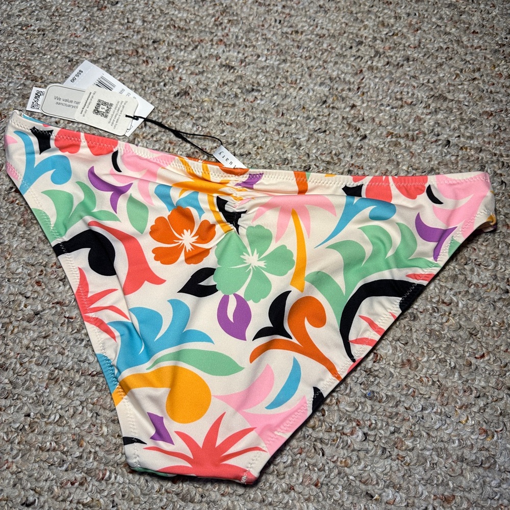 NWT Sanctuary Women's Island Mirage Cinch Back Hipster Bikini Bottoms -L - Picture 2 of 3